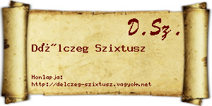 Délczeg Szixtusz névjegykártya